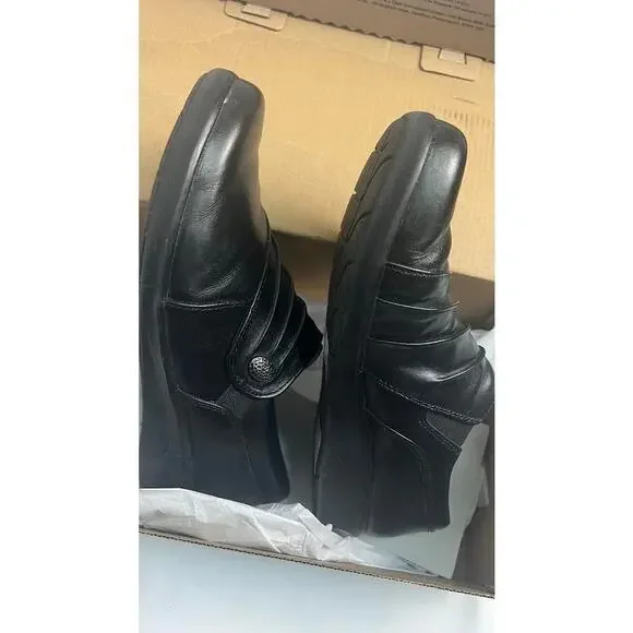 Clarks Women's Hope Roxanne Loafer, Black Leather, 8.5 M US - Picture 6 of 10